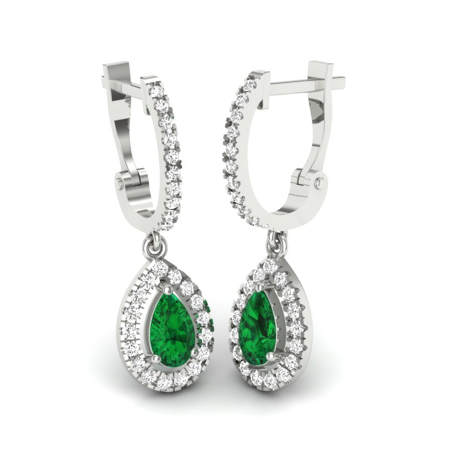 Huge Deep Blue 3.67CT Sapphires & Cubic Zirconia Drops Earrings Girlfriend  gifts | eBay